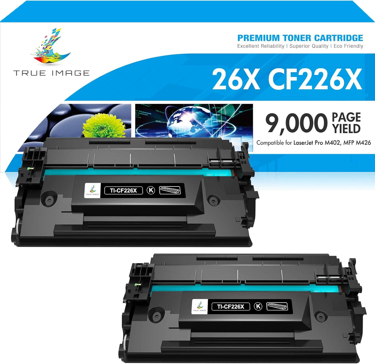 Black High Yield Toner Cartridge 2-Pack J33132