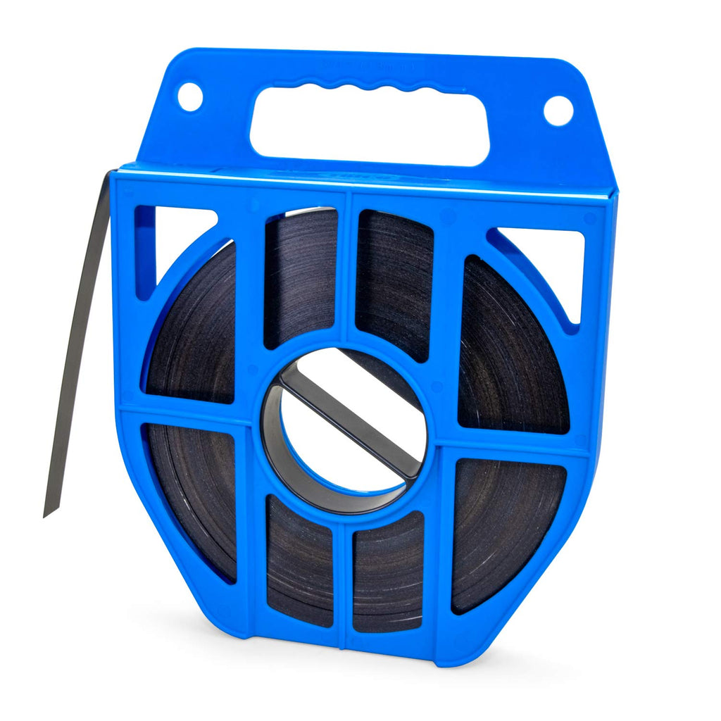Steel Strapping Coil, 1/2 x .020 x 200', 1100 lbs Break Strength, Plastic Self-Dispensed Case with Handle, Pack of 2 X320