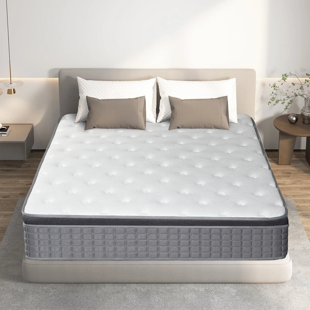 14 inch Gel Memory Foam Pocket Spring Hybrid Mattress U76469