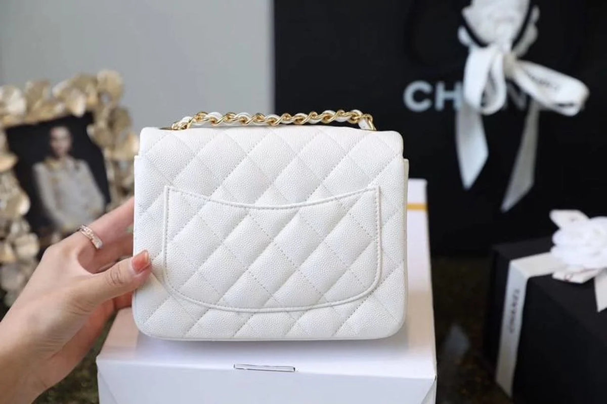 White Mini Flap Bag G2095
