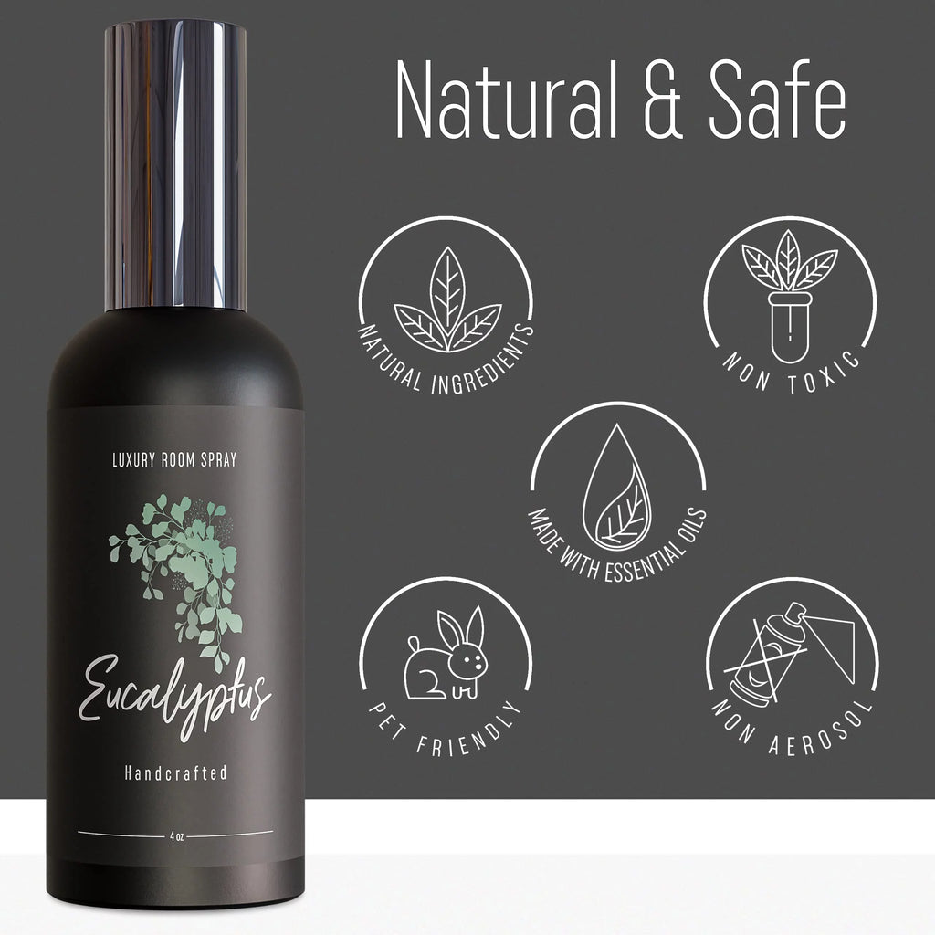Room Spray Air Freshener Spray Essential Oil Mist (Eucalyptus, 4oz) K797