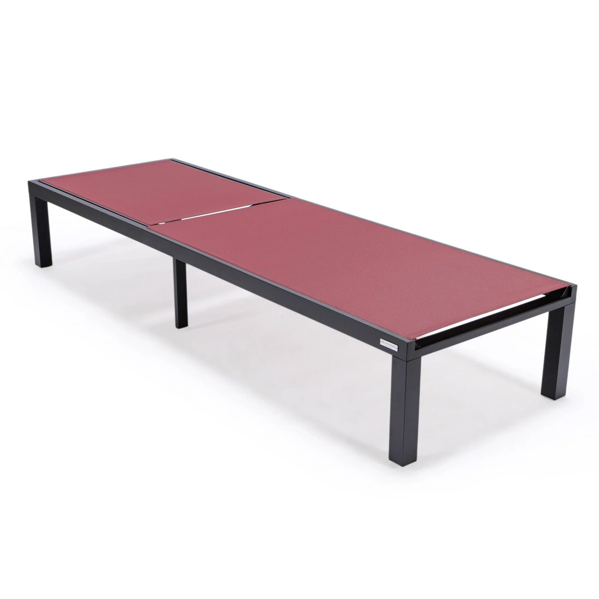 Black Powder Coated Aluminum Sling Chaise Lounge Chair Set of 2 O304198