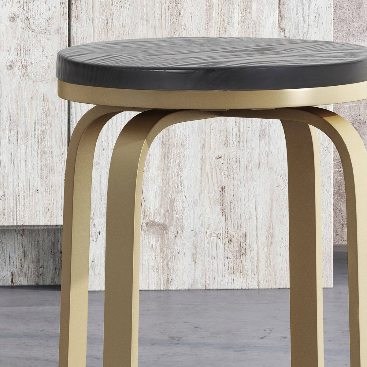 Blue Gold Swiveling Counter Stool Set of 2 V399