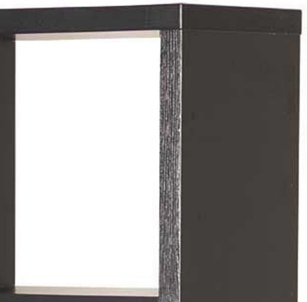 Black and Gray Wooden Bookcase with 4 Doors and 6 Shelves F7413