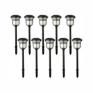 Black Solar Powered LED Landscape Path Light O91673