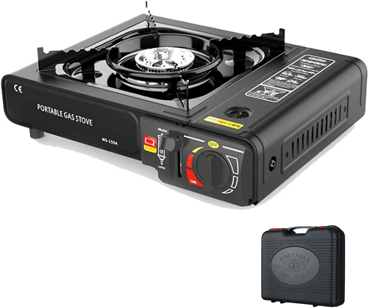 Portable Propane or Butane Camping Stove with Carrying Case P73895
