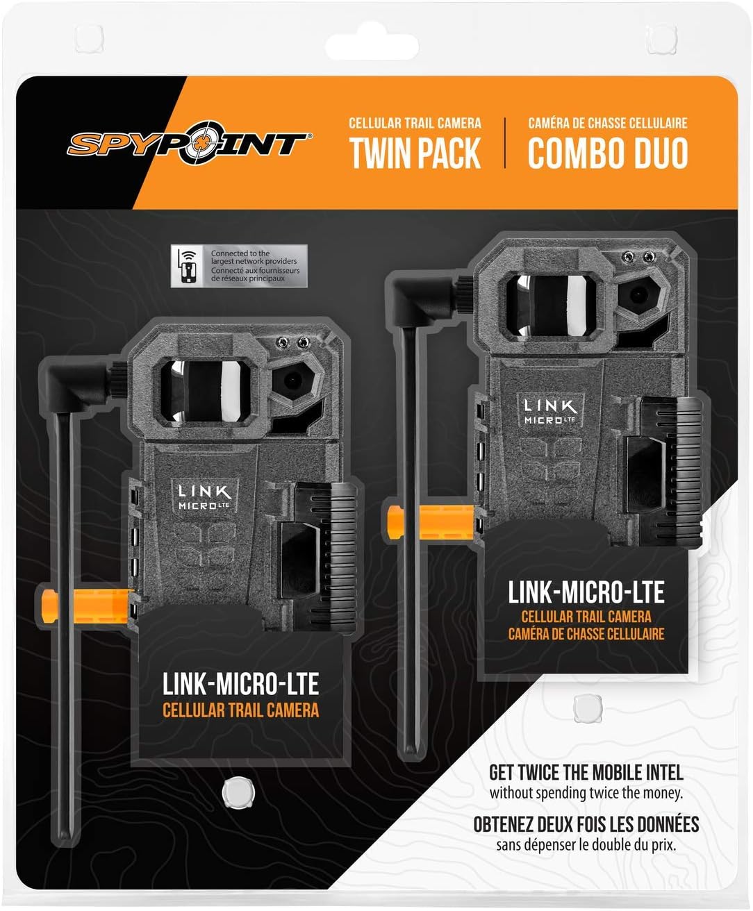Twin Pack Cellular Trail Cameras 10MP with Two Security Steel Cases C126702