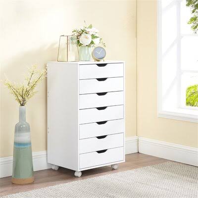 White 7-Drawer Storage Cabinet M873