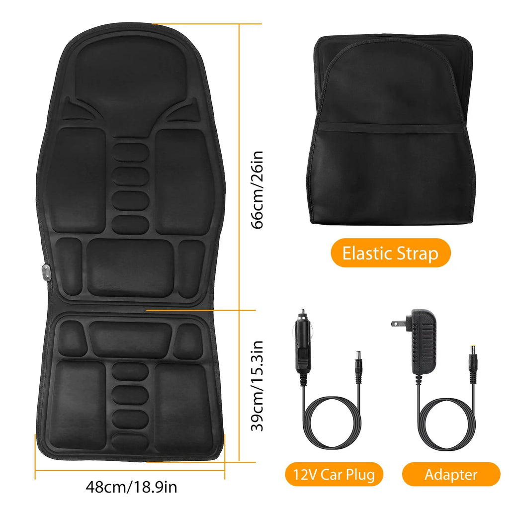 Black Heated Vibration Massage Seat Cushion L218221