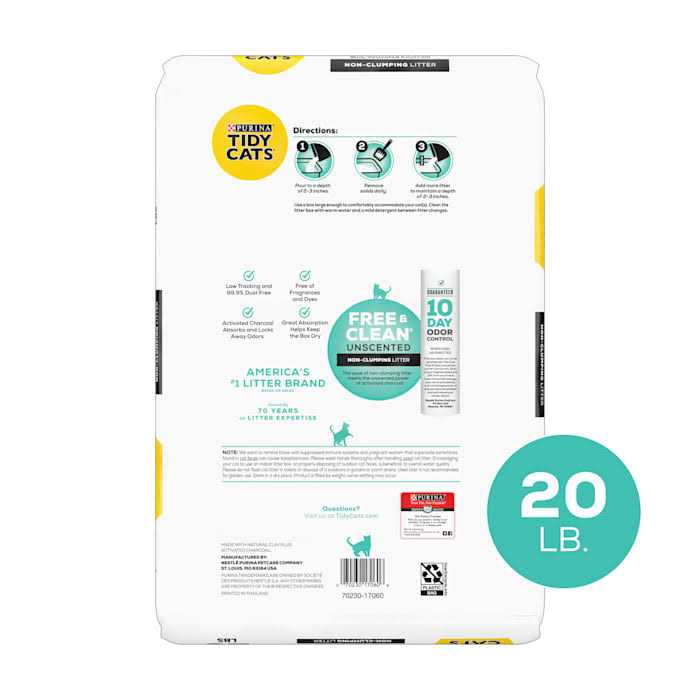Unscented Non Clumping Cat Litter with Activated Charcoal T506