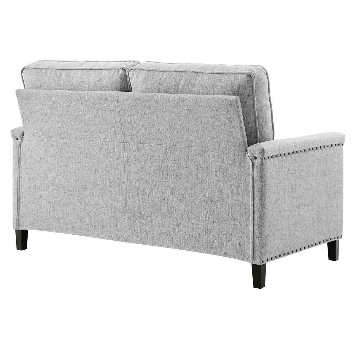 Light Gray Upholstered Fabric Loveseat H4518