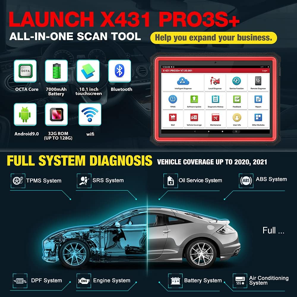 Bi-Directional Bluetooth Diagnostic Scanner C465