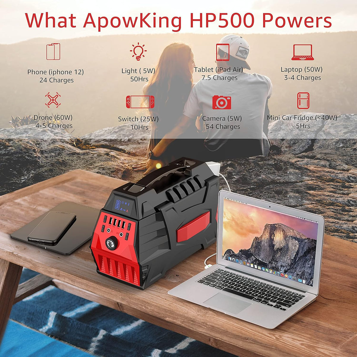 500W 296Wh Portable Power Station with 110V AC Outlet R70237