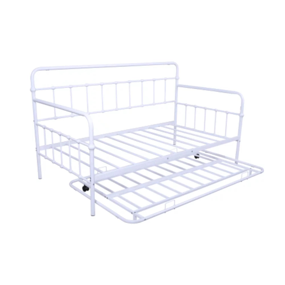 White Metal Frame Daybed with Trundle E60469