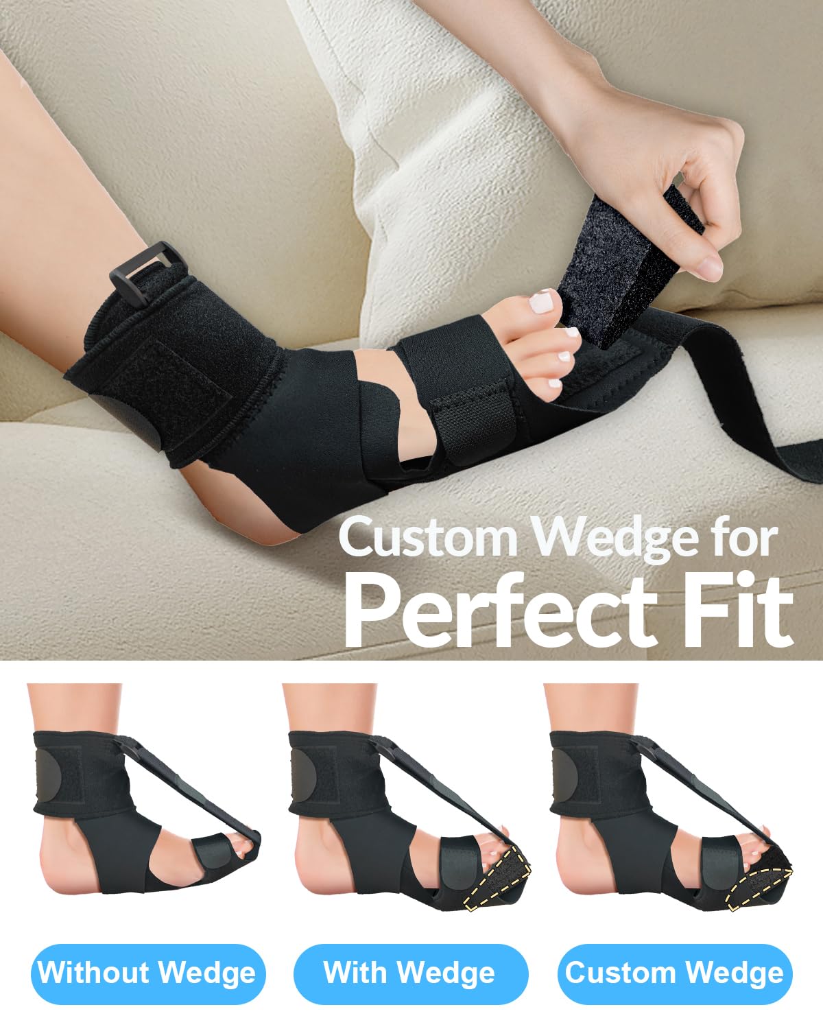 Plantar Fasciitis Night Splint Sock - Open-Toe Foot Brace T221