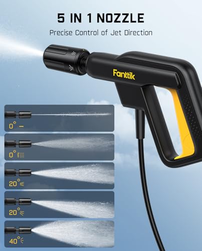 Cordless Electric Pressure Washer with 3.2Gal Tank, 5-in-1 Nozzle, Max 220PSI, 10FT Hose, 4000mAh Lithium Battery, Type-C Charging X657383