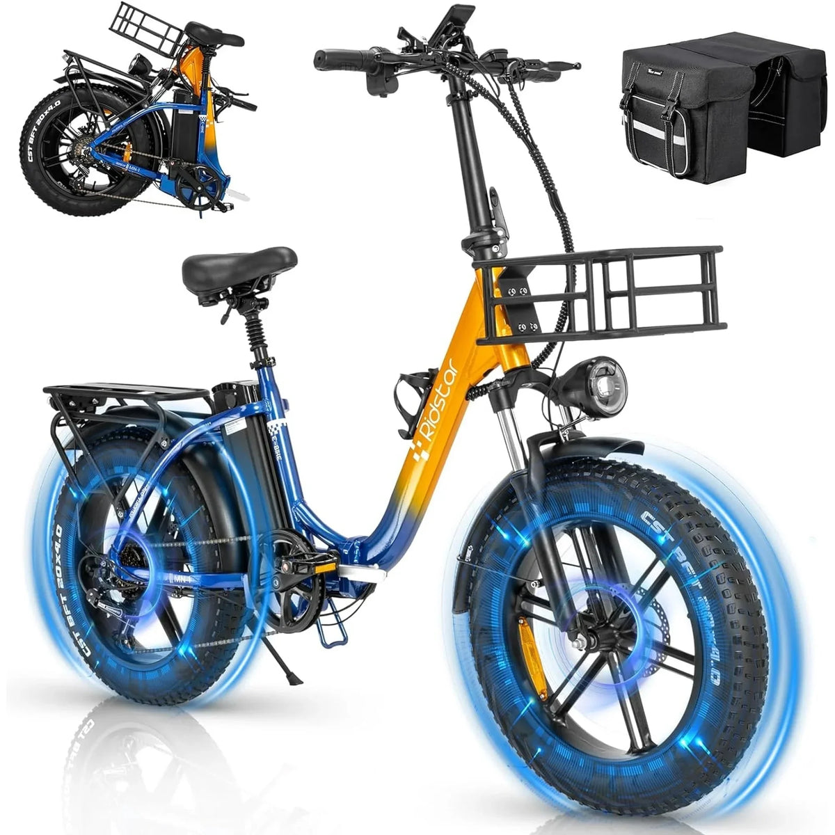1000W 48V 15Ah Fat Tire Folding Electric Bike R1041