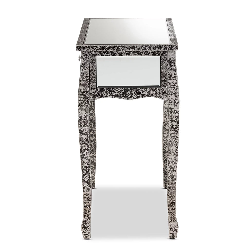 Mirrored Glass 2 Drawer Console Table X7288