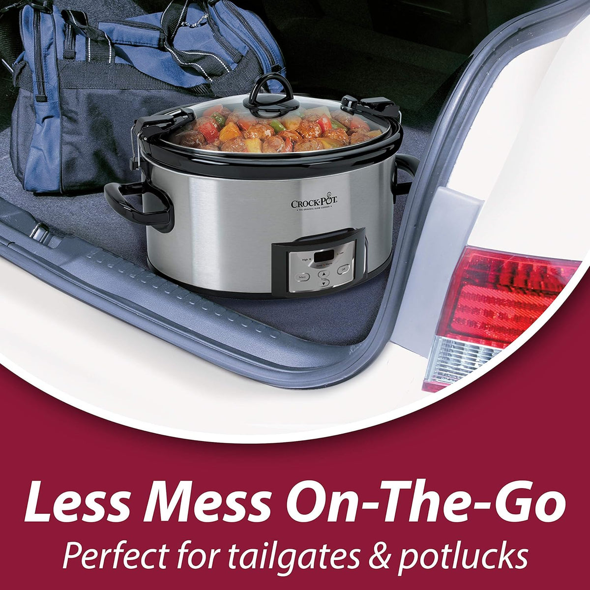 6 Quart & 8 Quart Programmable Slow Cooker, Stainless Steel A565053