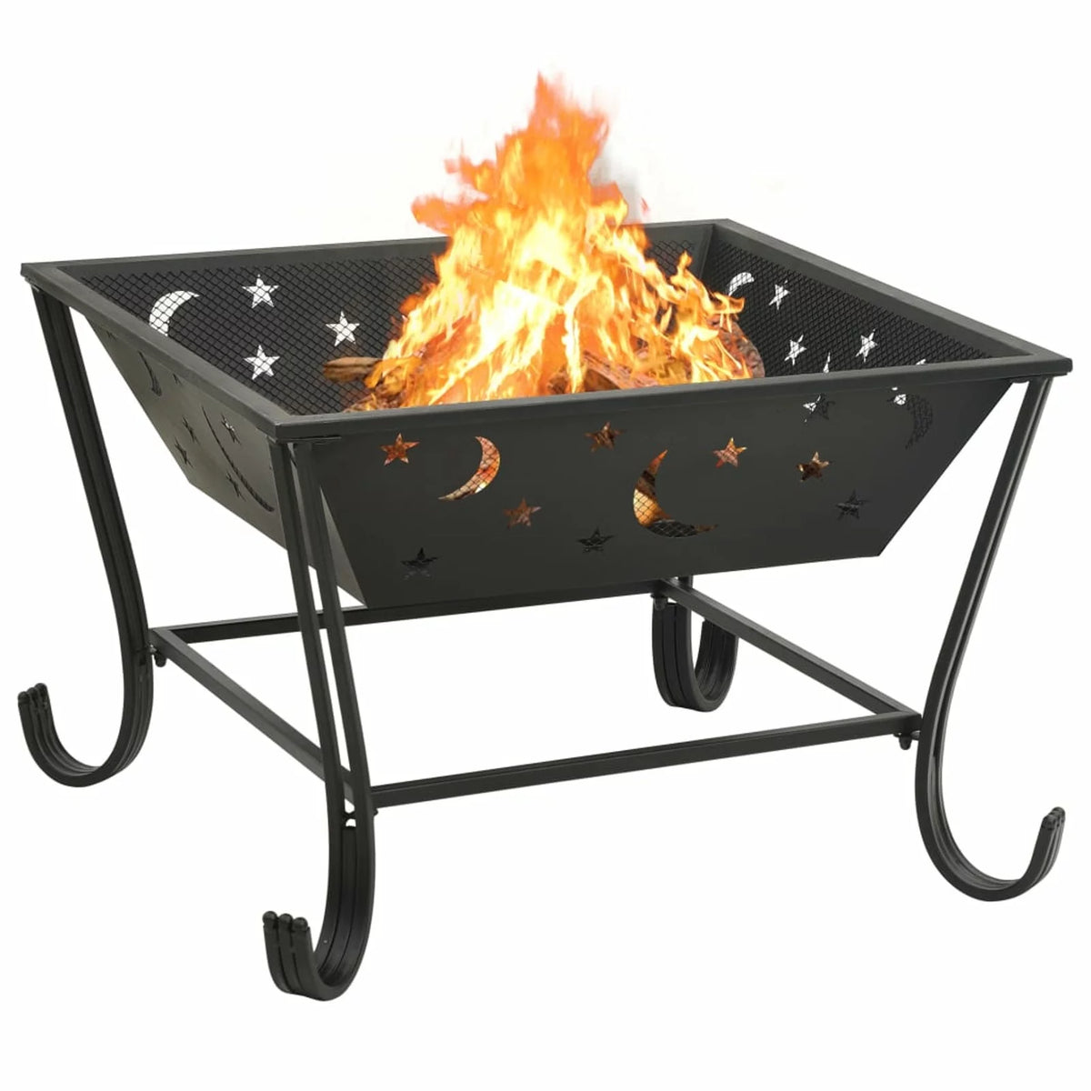 Fire Pit with Poker 24.4 XXL Steel O1535