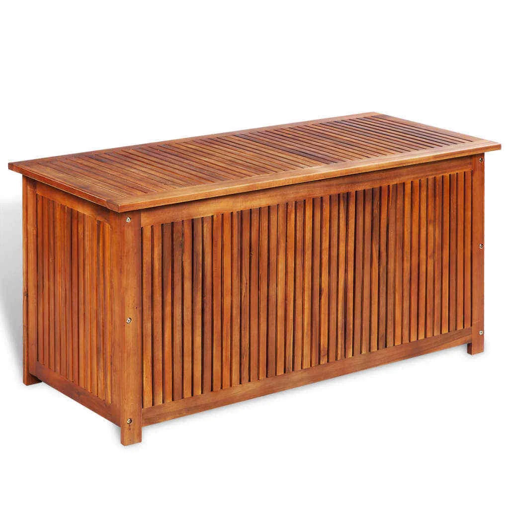 Solid Acacia Wood Garden Storage Box R64970