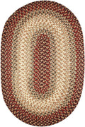 Oval Spanish Red Braided Rug M282998