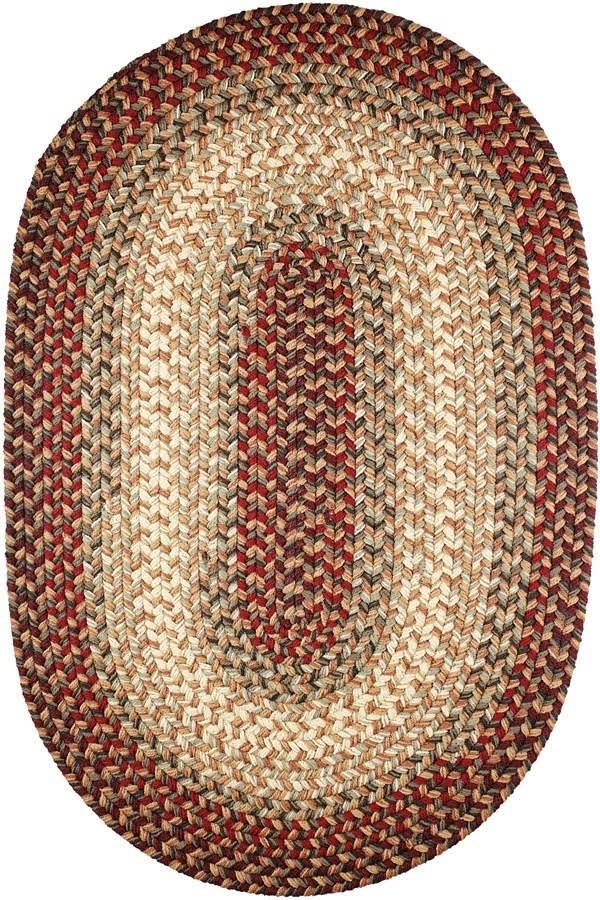 Oval Spanish Red Braided Rug M282998