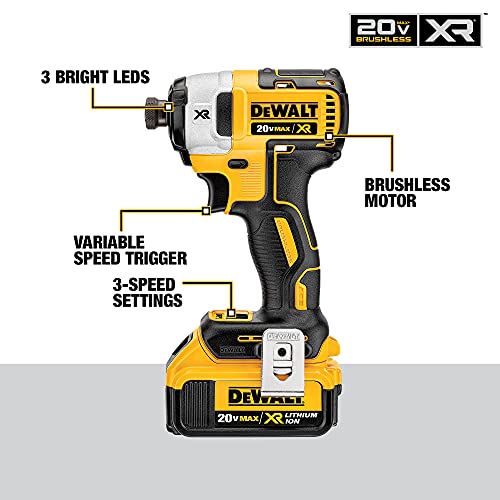 Black 20V MAX Brushless Impact Driver Kit 4.0-Ah B432