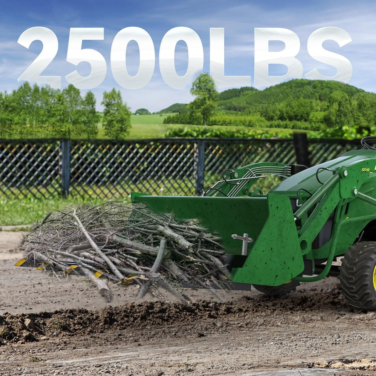Heavy Duty Clamp on Pallet Forks for 48'' Bucket P304