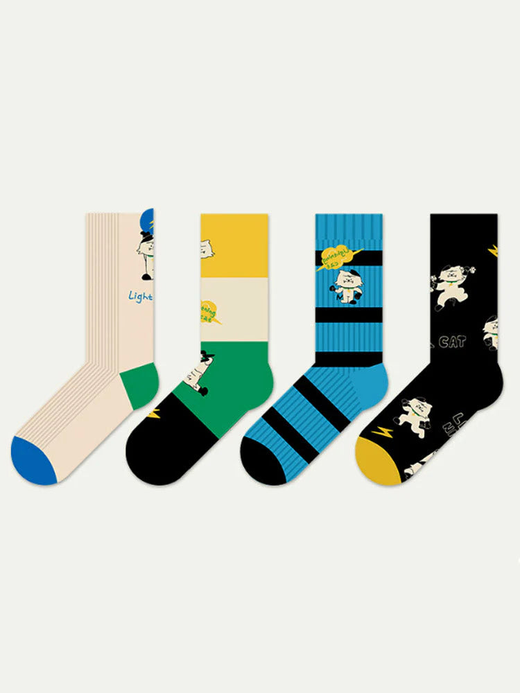 Cute Cartoon Kitty Mid-Calf Socks G820097