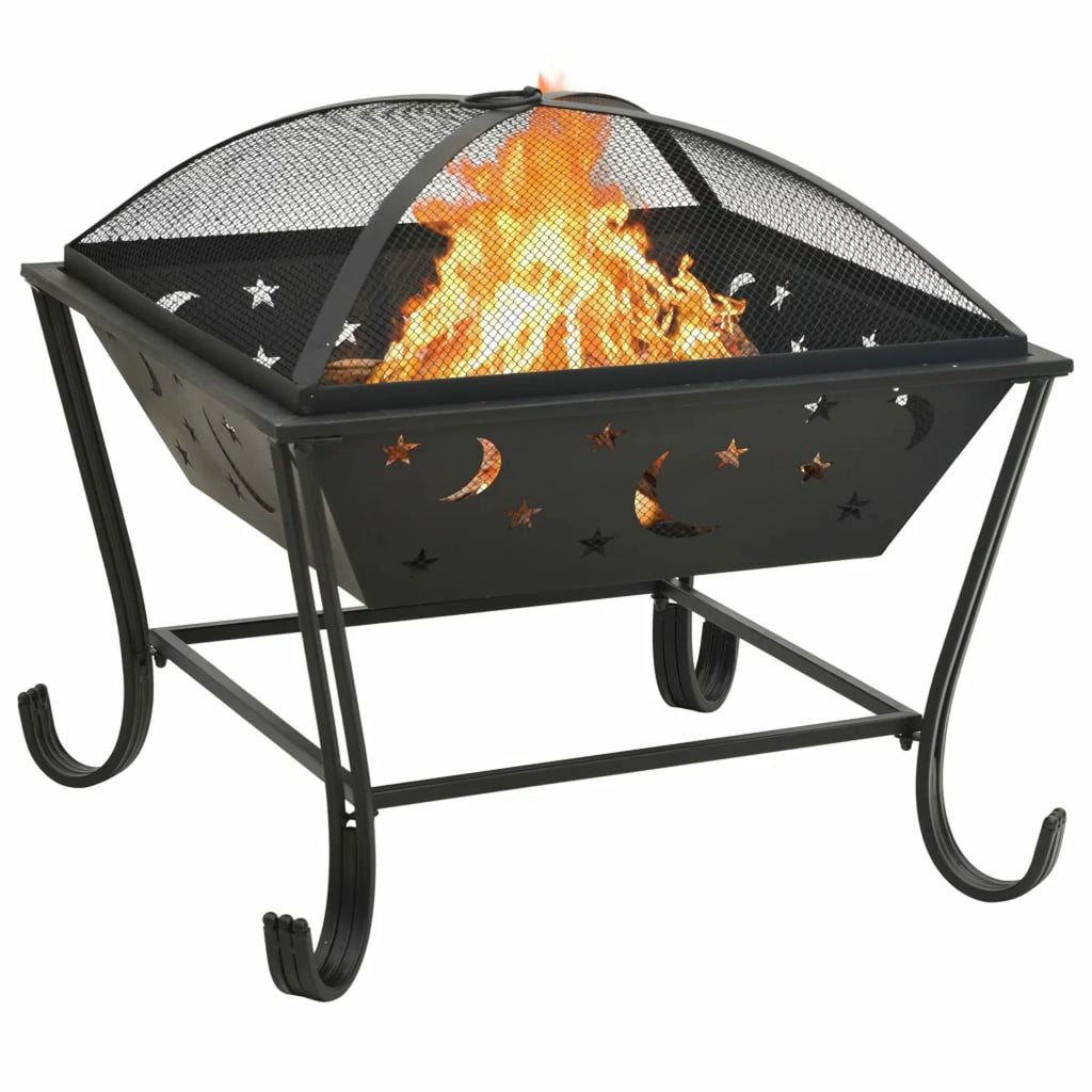 Fire Pit with Poker 24.4 XXL Steel O1535