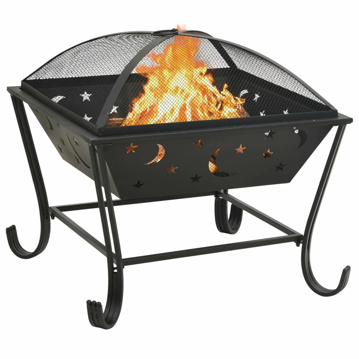 Fire Pit with Poker 24.4 XXL Steel O1535