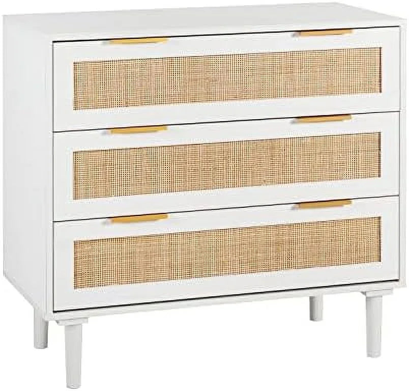 3 Drawer Rattan Wood Dresser P702494
