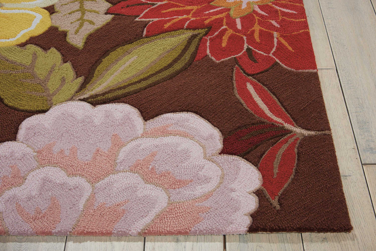 Floral Chocolate 5' x 7'6" Area Rug K370