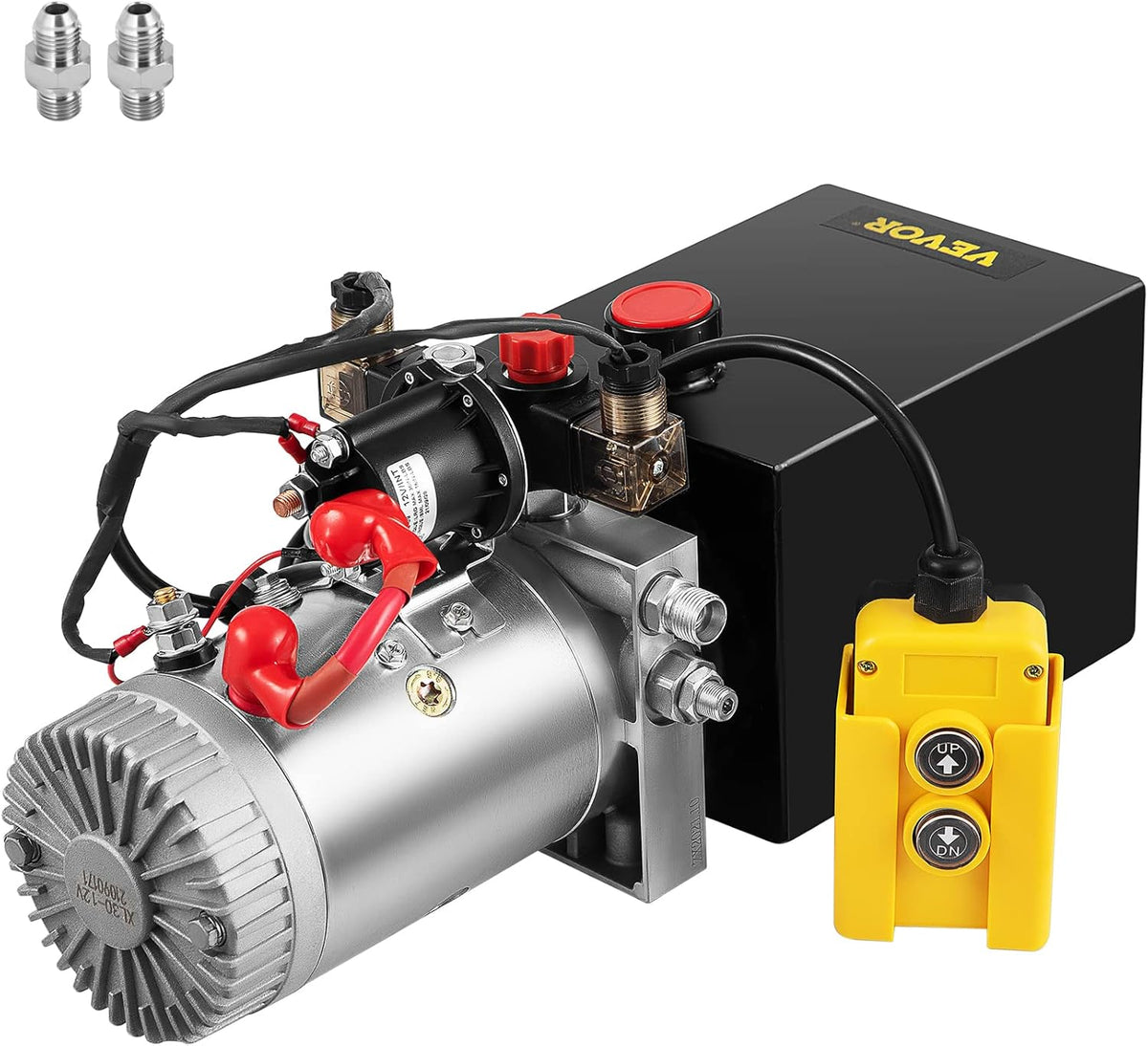 Hydraulic Power Unit 8 Quart Double Acting 12V DC Metal Oil Reservoir E372