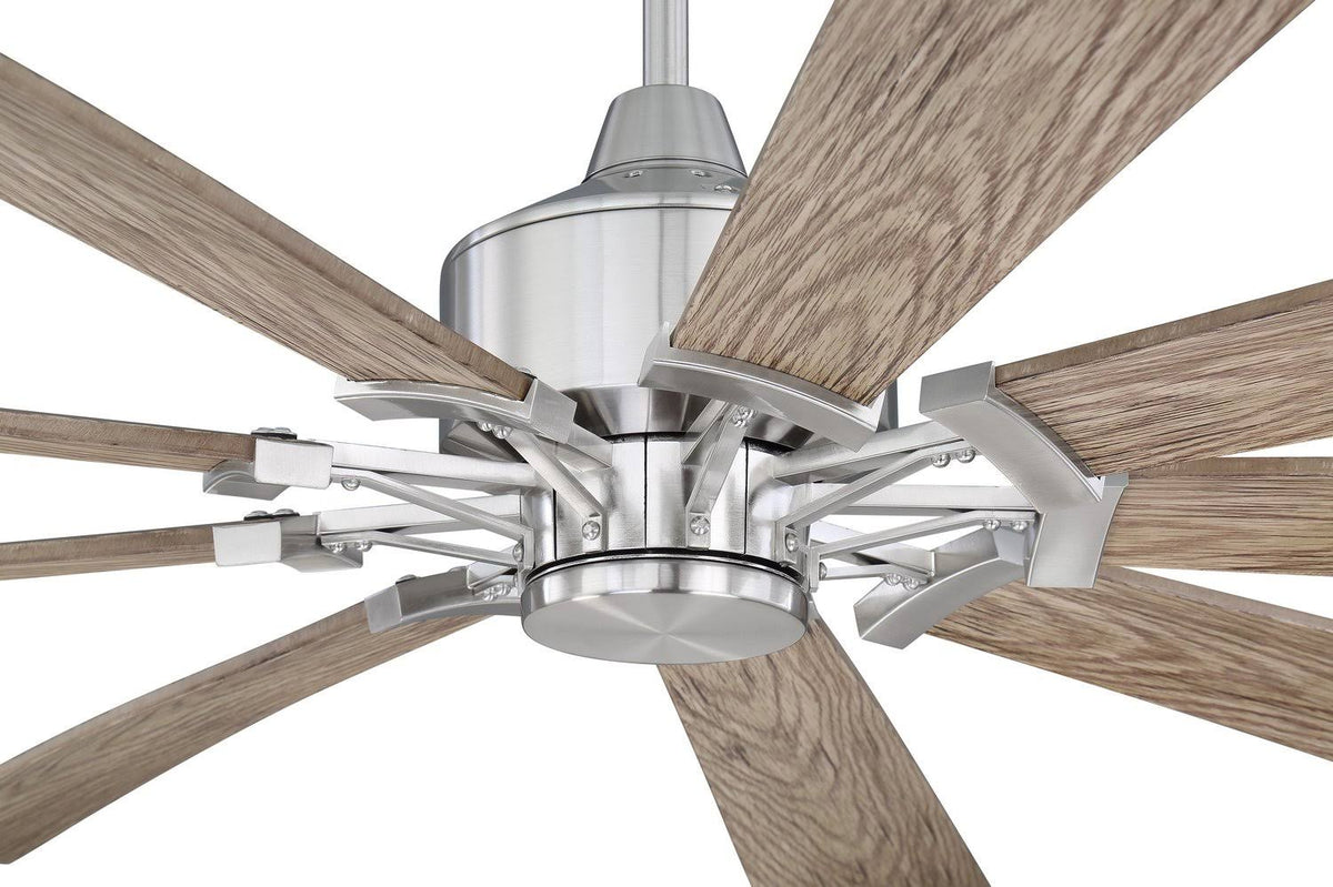 Polished Nickel Ceiling Fan with Light Kit O876