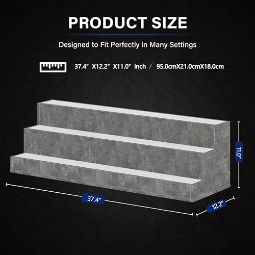 Grey LED Illuminated Bottle Shelf H5925
