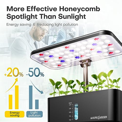 10 Pods Hydroponic Growing System with LED Grow Light, White T792670