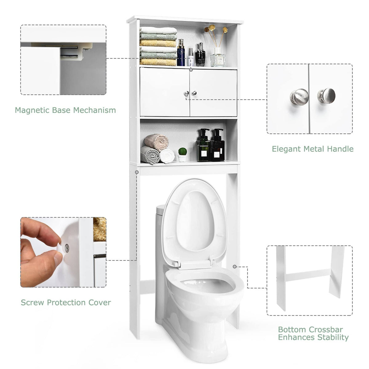 Bathroom Over-The-Toilet Storage Cabinet H300