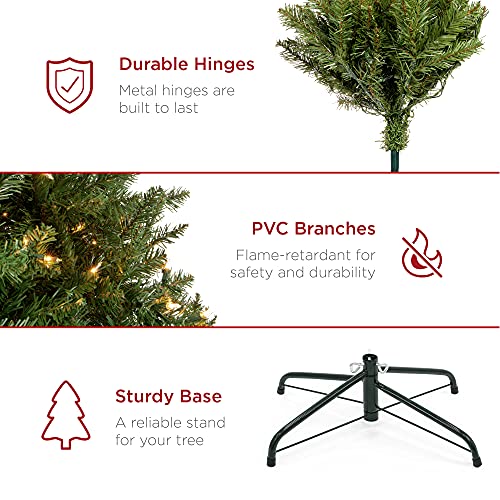 6ft Pre-Lit Douglas Fir Artificial Christmas Tree with 450 Warm White Lights A69118