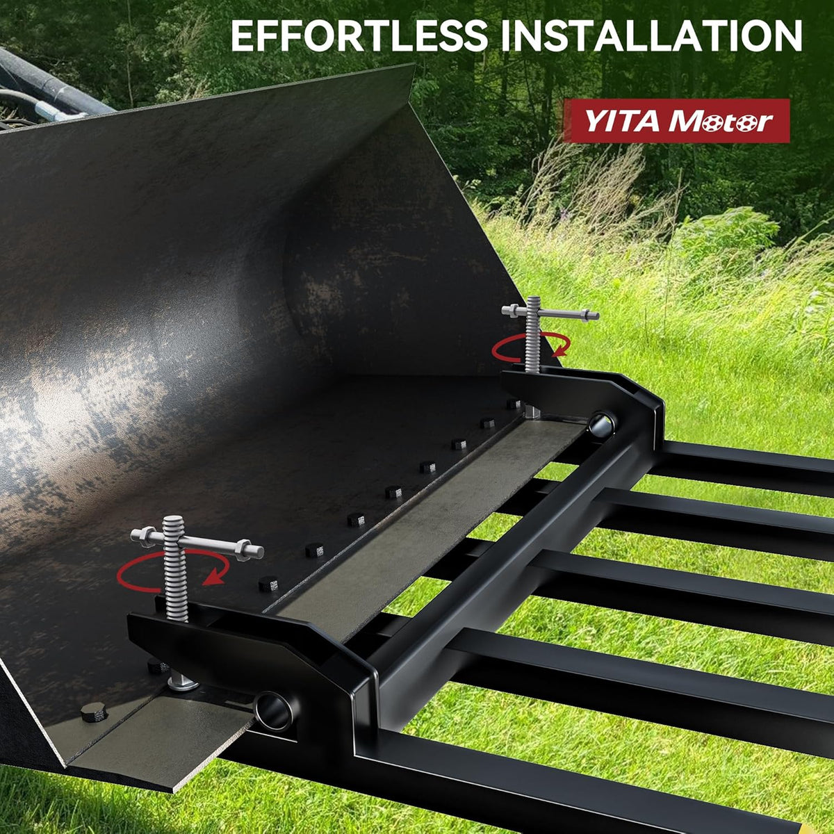 Heavy Duty Clamp on Pallet Forks for 48'' Bucket P304
