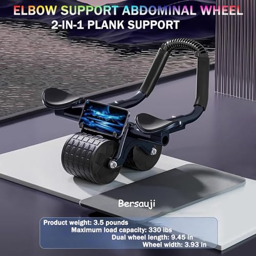 Ab Roller Wheel with Knee Mat and Timer V7876