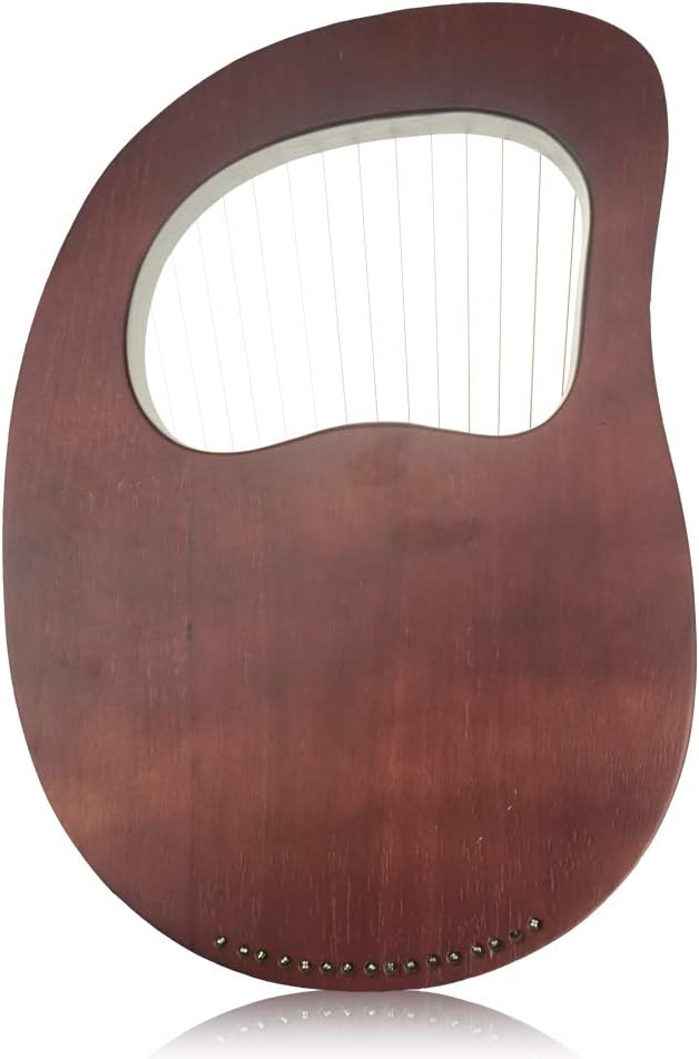 16-String Mahogany Wood Lyre Harp with Carry Bag B22912