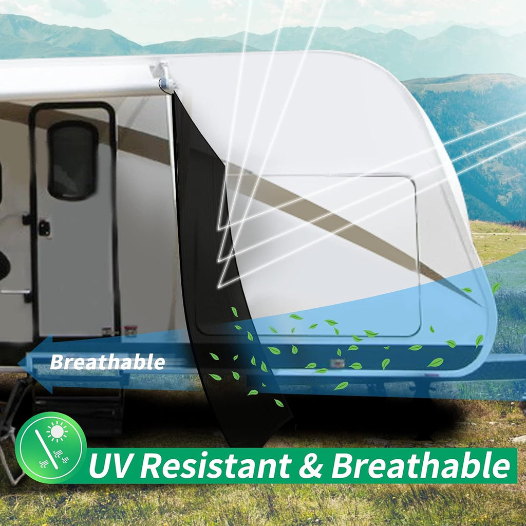 RV Awning Side Shade Kit 9'x7' Sunscreen Z200