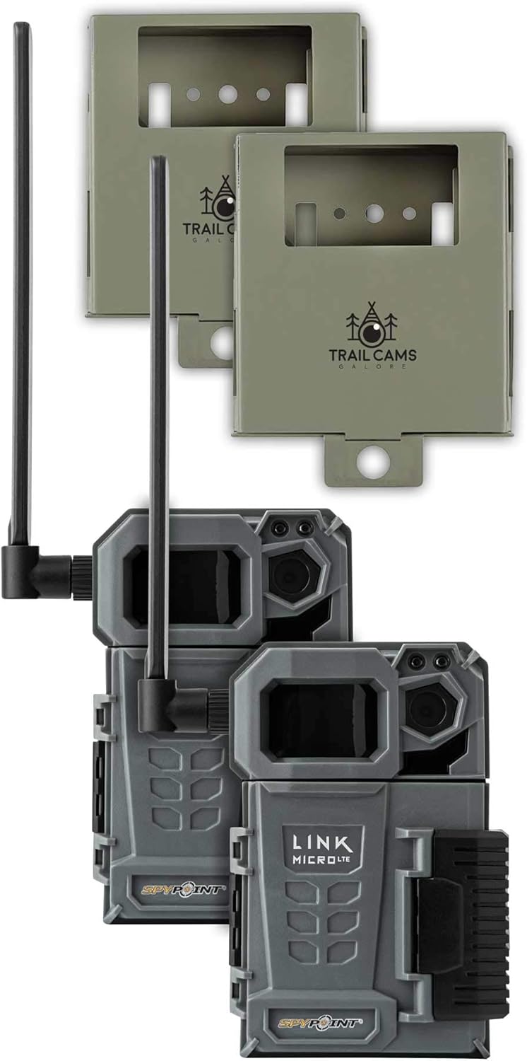 Twin Pack Cellular Trail Cameras 10MP with Two Security Steel Cases C126702