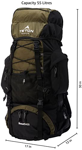 55L Internal Frame Backpack with Rain Cover H59327