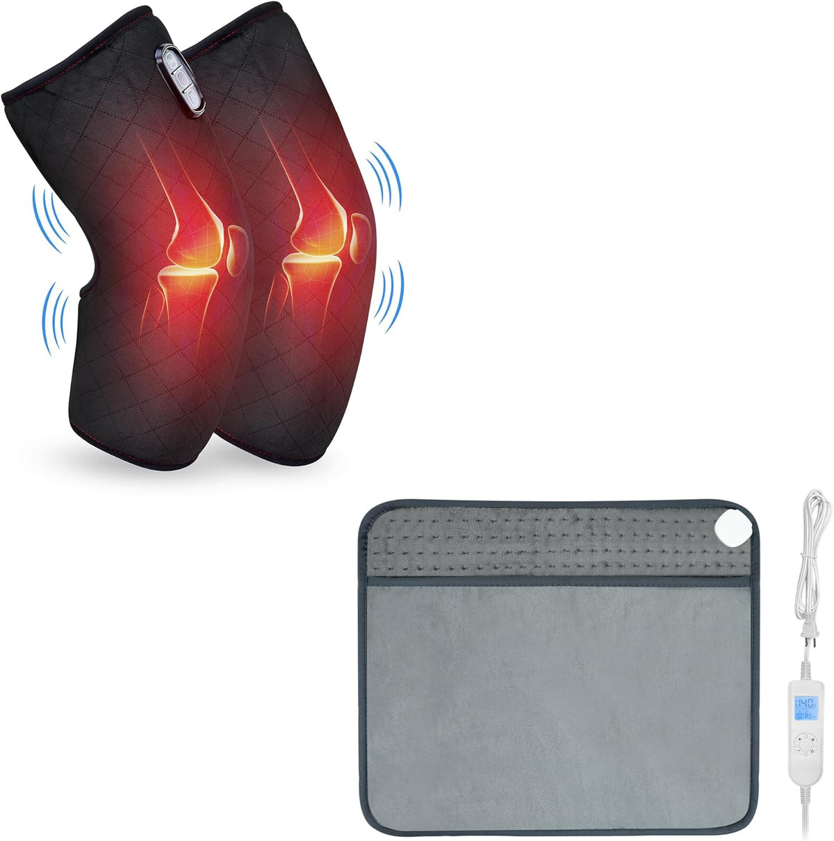 Heated Knee Brace Wrap with Massage & Vibration A16487