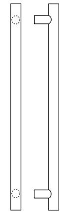 Satin Brass Post Mount Straight Pull X751