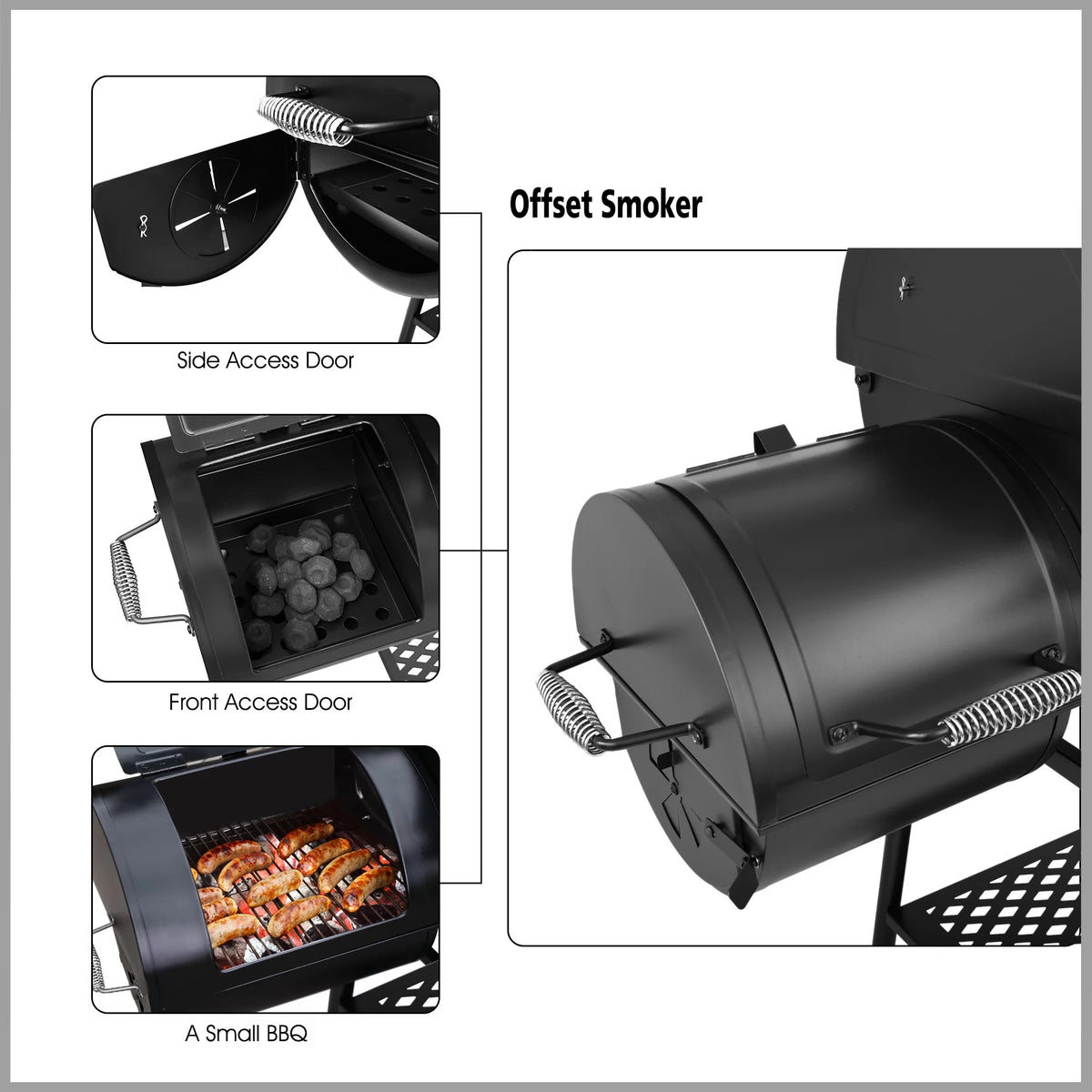 30" Charcoal Grill with Offset Smoker O169070