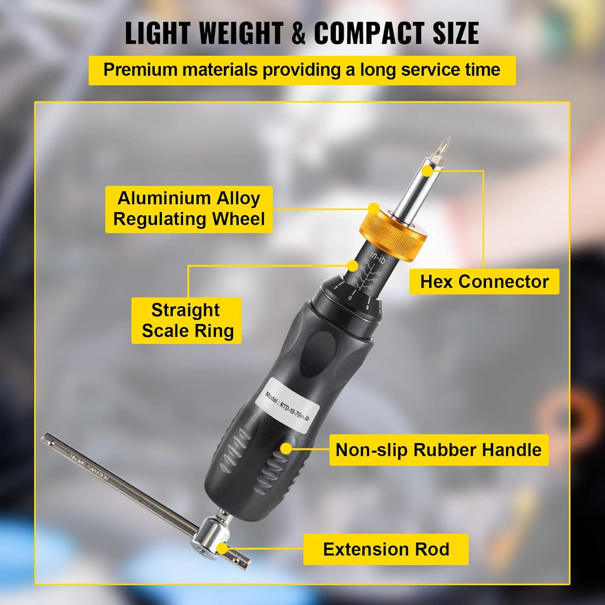 1/4 Drive Adjustable Torque Screwdriver with Bits & Case G272